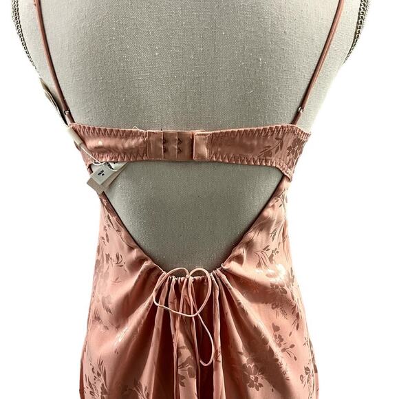 For Love & Lemons Lola Midi Pink Slip Dress Size M - Picture 8 of 9